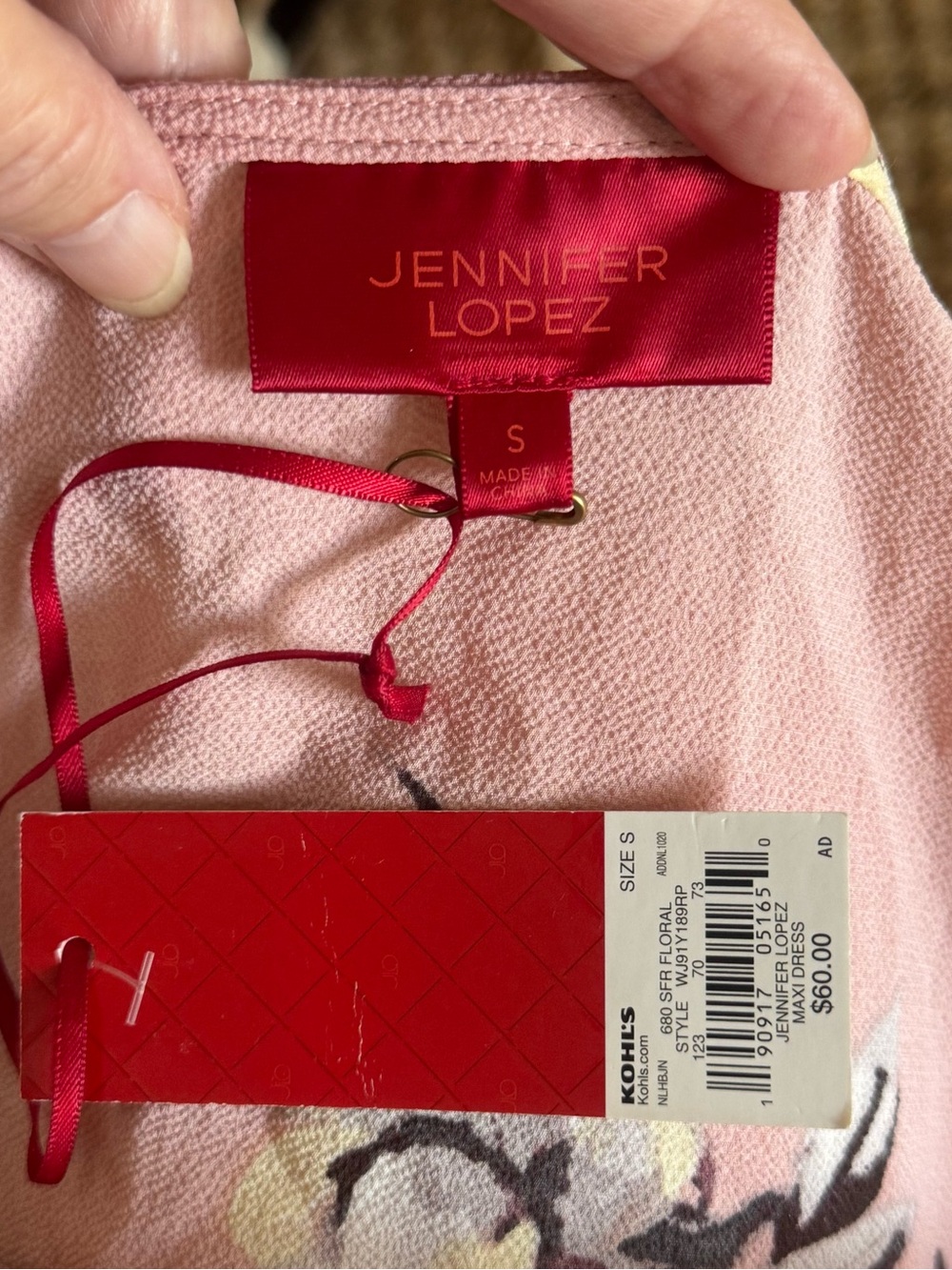NWT Jennifer Lopez maxi Summery Romantic Floral Rose wrap dress originally $60 - Picture 5 of 7